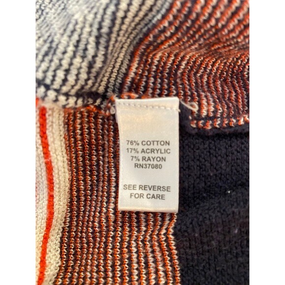 Cato Shrug Sweater Wrap Orange Rust Brown Size 18 20W Aztec Pattern Open Front - Picture 10 of 12